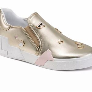 Karl Lagerfeld Gold Slip-On Sneakers